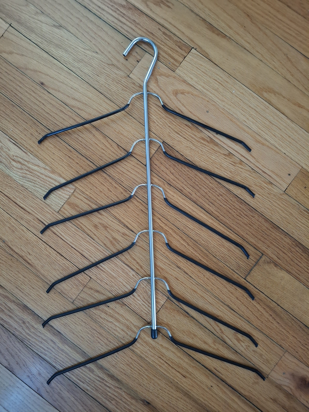 IKEA Multi-Tier Metal Multiple Shirt Hanger in Silver and Black